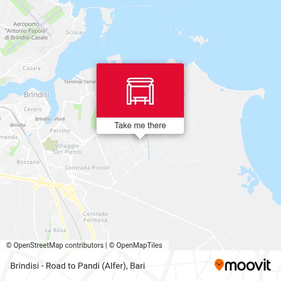 Brindisi - Road to Pandi (Alfer) map