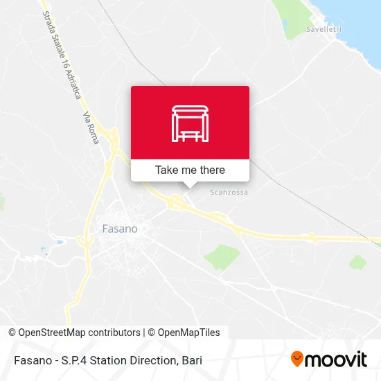 Fasano - S.P.4 Station Direction map