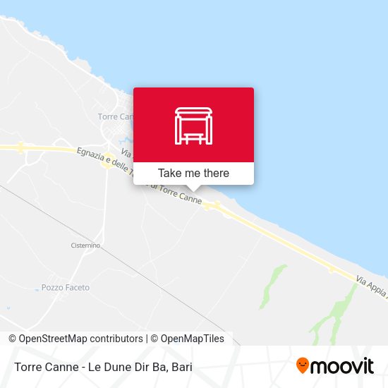 Torre Canne - Le Dune Dir Ba map