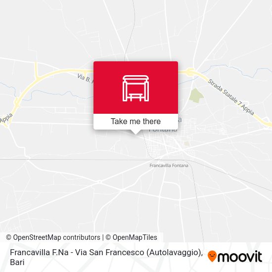 Francavilla F.Na - Via San Francesco (Autolavaggio) map