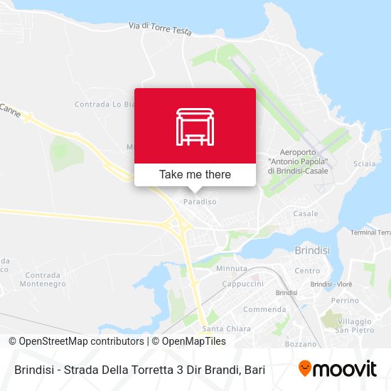 Brindisi - Strada Della Torretta 3 Dir Brandi map