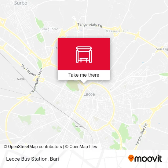 Lecce Bus Station map