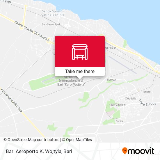 Bari Aeroporto K. Wojtyla map