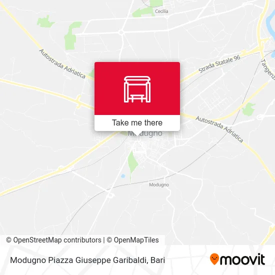 Modugno Piazza Giuseppe Garibaldi map