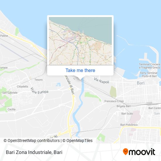 Bari Zona Industriale map