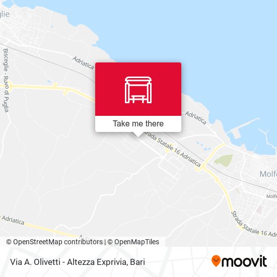 Via A. Olivetti - Altezza Exprivia map