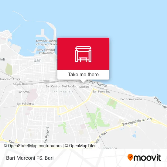 Bari Marconi Station map