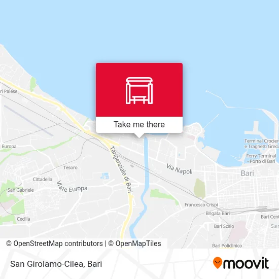 San Girolamo-Cilea map