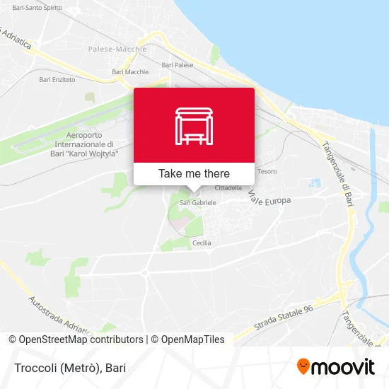 Troccoli (Metro) map