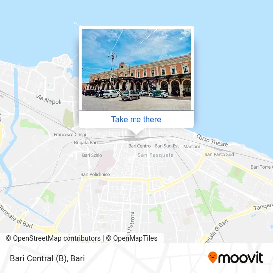 Bari Central map