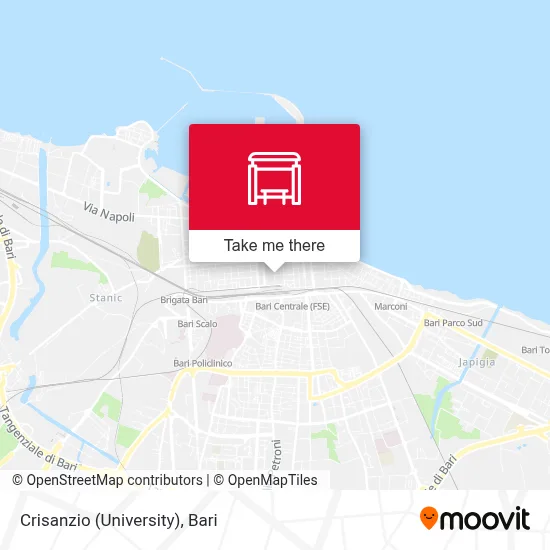 Crisanzio (University) map