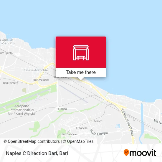 Naples C Direction Bari map