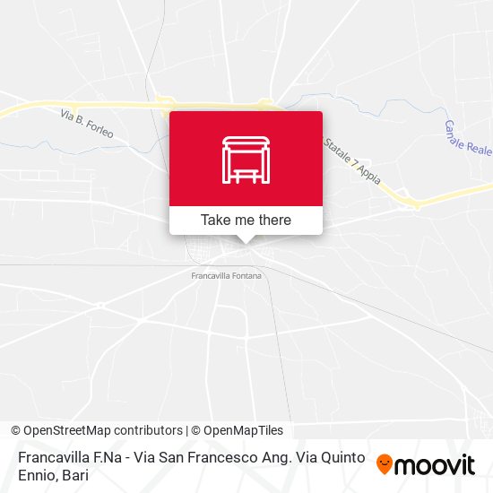 Francavilla F.Na - Via San Francesco Ang. Via Quinto Ennio map