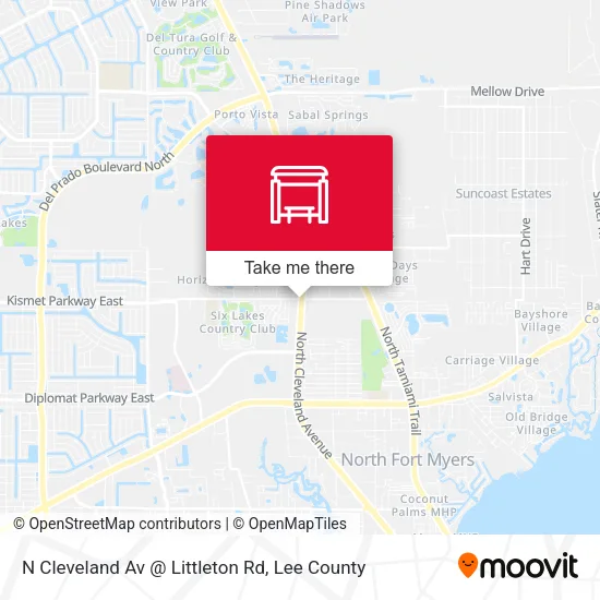 Mapa de N Cleveland Av @ Littleton Rd