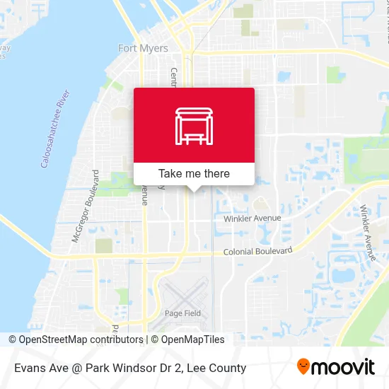 Evans Ave @ Park Windsor Dr 2 map