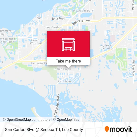 Mapa de San Carlos Blvd @ Seneca Trl