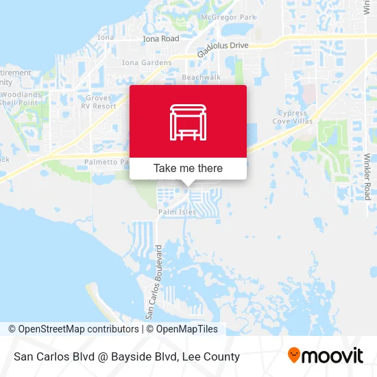 Mapa de San Carlos Blvd @ Bayside Blvd