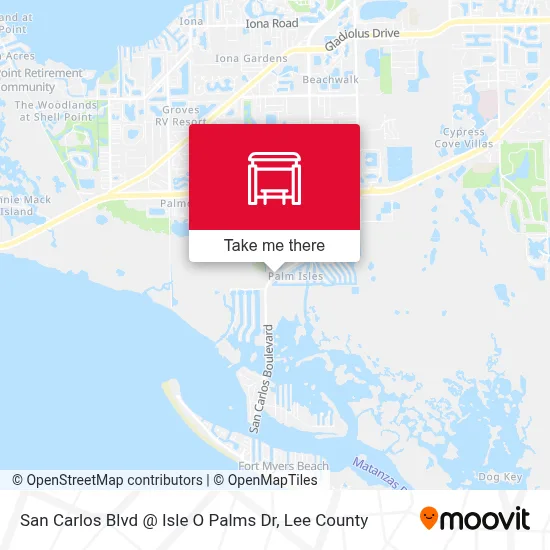San Carlos Blvd @ Isle O Palms Dr map