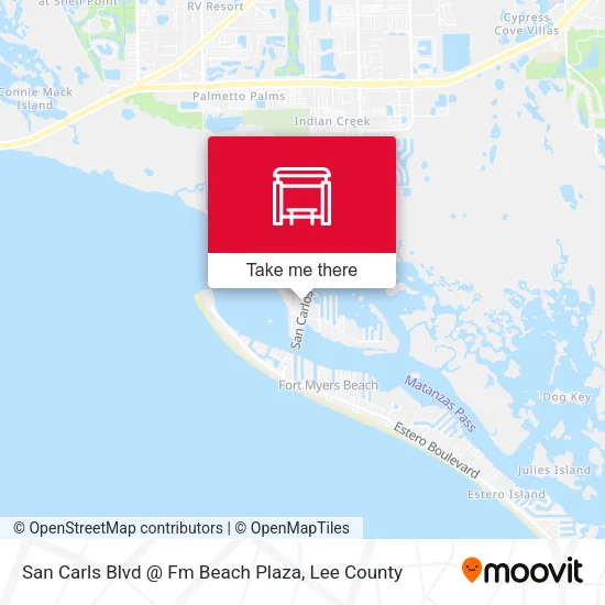 Mapa de San Carls Blvd @ Fm Beach Plaza