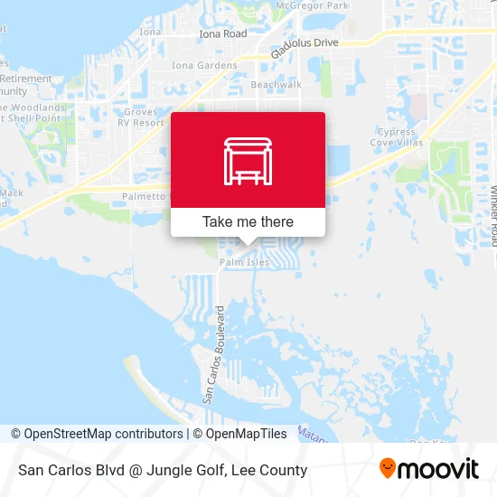 San Carlos Blvd @ Jungle Golf map