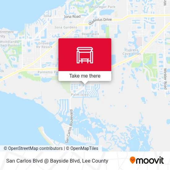 Mapa de San Carlos Blvd @ Bayside Blvd