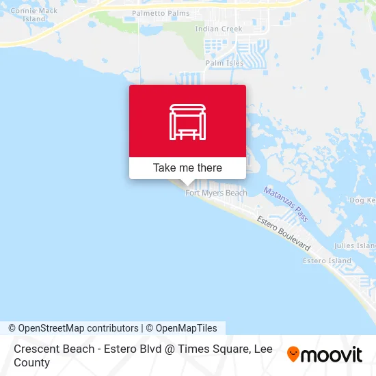Mapa de Crescent Beach - Estero Blvd @ Times Square