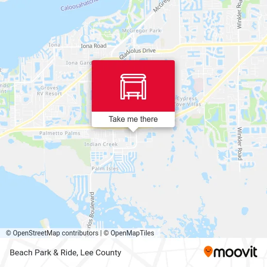 Beach Park & Ride map