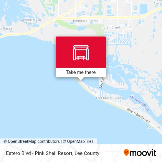 Estero Blvd - Pink Shell Resort map