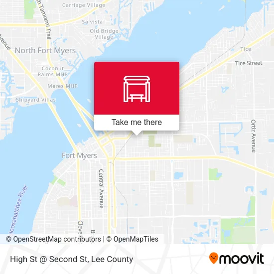 Mapa de High St @ Second St