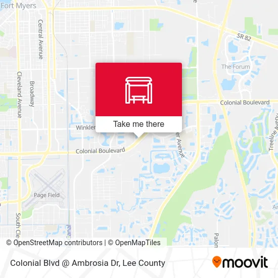Colonial Blvd @ Ambrosia Dr map