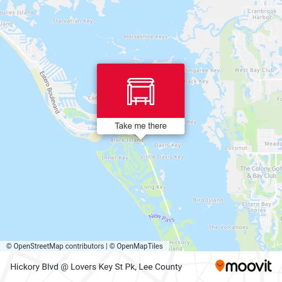 Hickory Blvd @ Lovers Key St Pk map