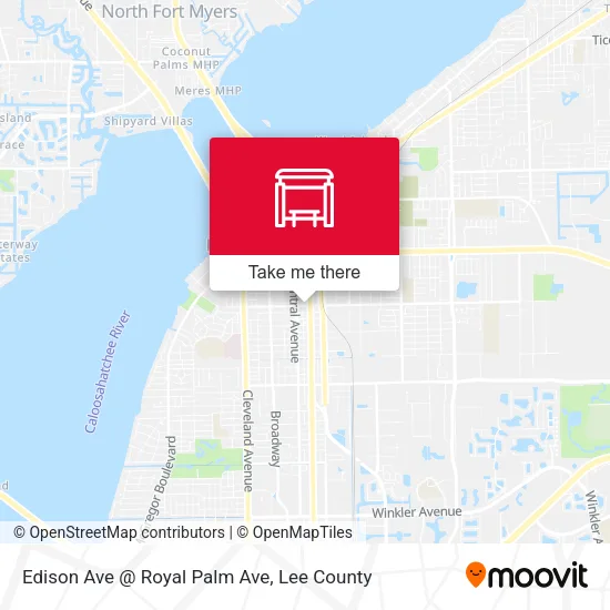 Mapa de Edison Ave @ Royal Palm Ave