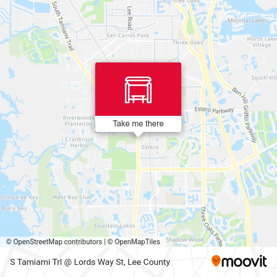 S Tamiami Trl @ Lords Way St map