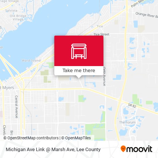Mapa de Michigan Ave Link @ Marsh Ave