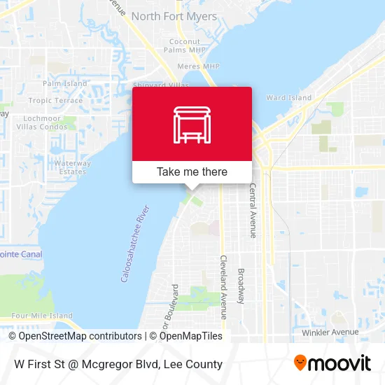 Mapa de W First St @ Mcgregor Blvd