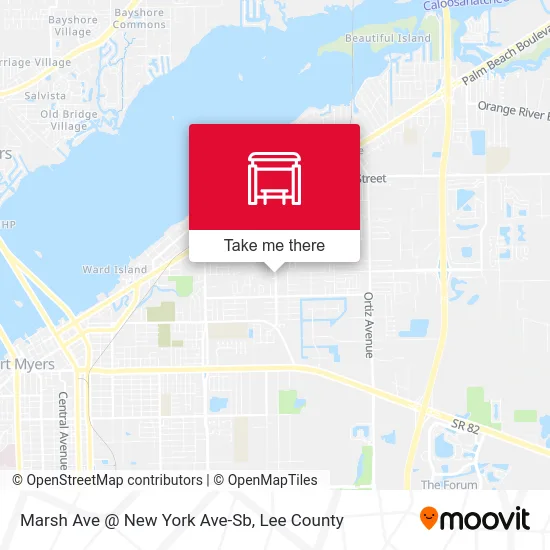 Marsh Ave @ New York Ave-Sb map