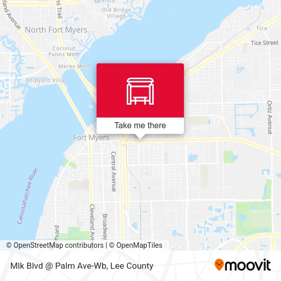 Mapa de Mlk Blvd @ Palm Ave-Wb