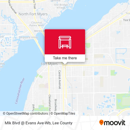Mapa de Mlk Blvd @ Evans Ave-Wb