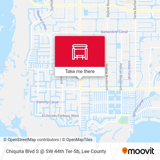 Chiquita Blvd S @ SW 44th Ter-Sb map