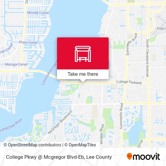 Mapa de College Pkwy @ Mcgregor Blvd-Eb