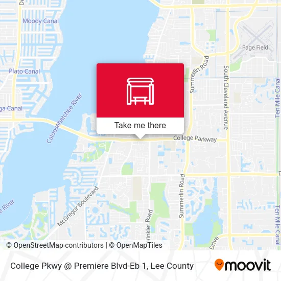 Mapa de College Pkwy @ Premiere Blvd-Eb 1
