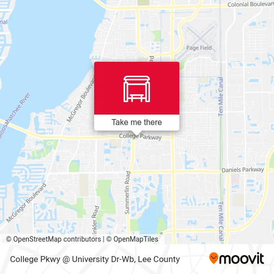 College Pkwy @ University Dr-Wb map
