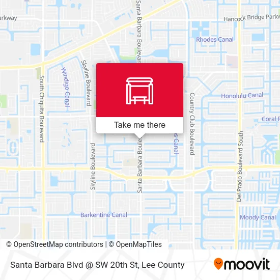 Mapa de Santa Barbara Blvd @ SW 20th St