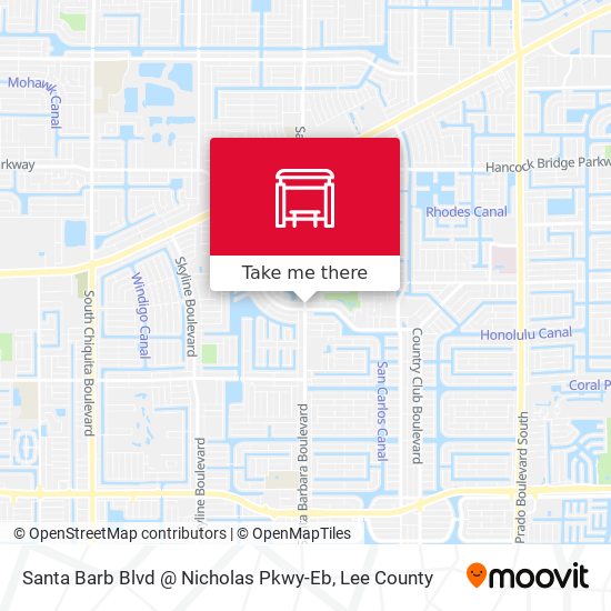 Santa Barb Blvd @ Nicholas Pkwy-Eb map