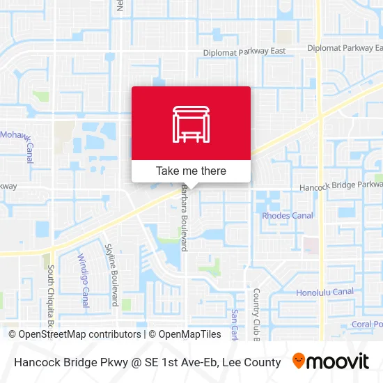 Hancock Bridge Pkwy @ SE 1st Ave-Eb map