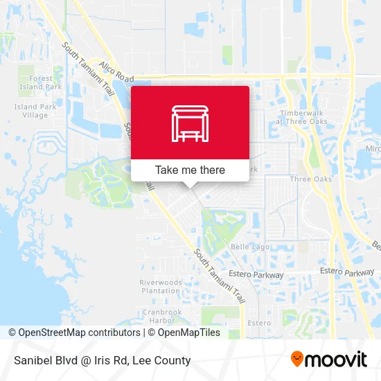 Mapa de Sanibel Blvd @ Iris Rd