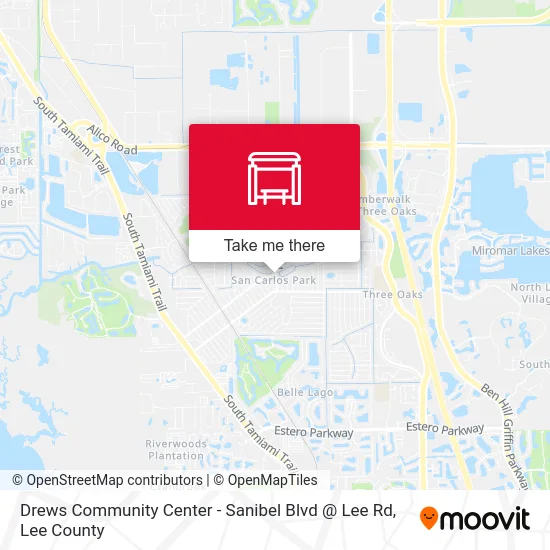 Drews Community Center - Sanibel Blvd @ Lee Rd map