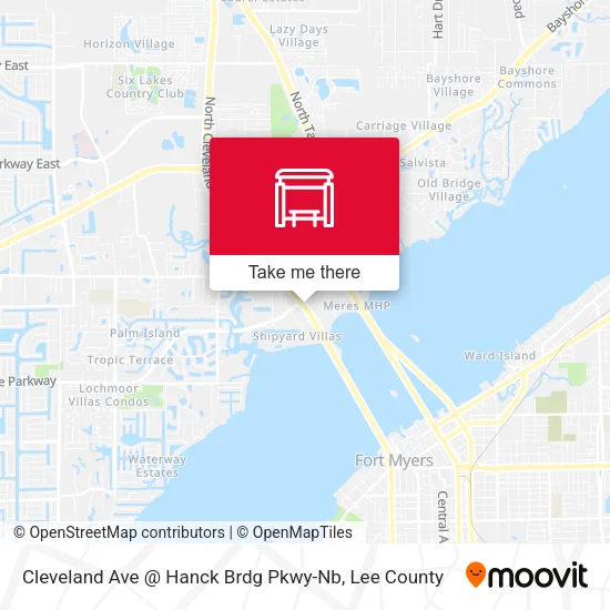 Mapa de Cleveland Ave @ Hanck Brdg Pkwy-Nb