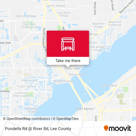 Mapa de Pondella Rd @ River Rd