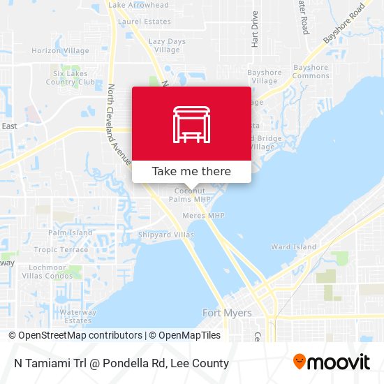 N Tamiami Trl @ Pondella Rd map
